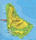 map of Barbados